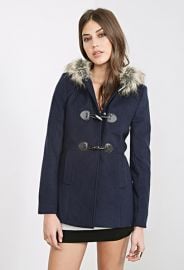 Hooded Toggle Topcoat  Forever 21 - 2000060160 at Forever 21