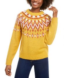 Hooked Up by IOT Hooked Up Juniors  Fair Isle Crewneck Sweater    Reviews - Sweaters - Juniors - Macy s at Macys