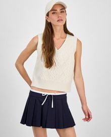 Hooked Up by IOT Juniors Cable-Knit Sweater Vest - Macys at Macys