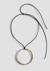 Hoop pendant necklace - Women MANGO USA at Mango