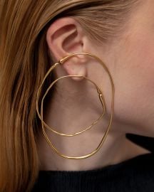 Hope Double Hoop Earrings Gold Plated - Mara Paris at Mara Paris