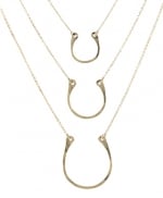 Horse Shoe Charm Necklace at Peggy Li