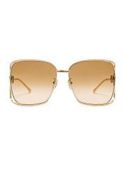 Horsebit Hinge Square Sunglasses at FWRD