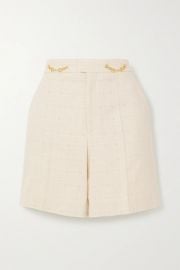 Horsebit Tweed Shorts by Gucci at Net A Porter