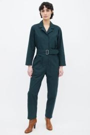 Horses Atelier Forest Green Belted Field Jumpsuit VSP Consignment at VSP