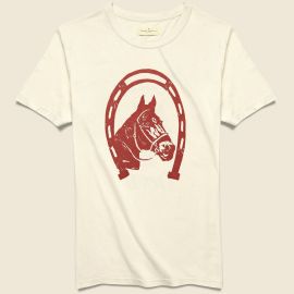 Horseshoe Tee - Vintage White at Stag