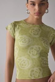 Hosbjerg Tohana Blossom Green Baby Tee at Urban Outfitters