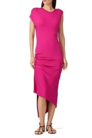 Hot Pink Ruched Dress by Paco Rabanne at Rent the Runway