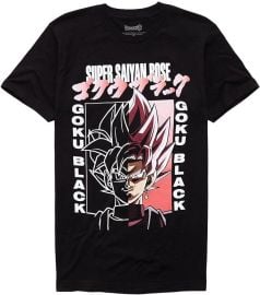 Hot Topic Dragon Ball Super Super Saiyan Rose Goku Black T Shirt at Amazon