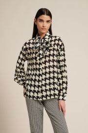 Hounds-tooth shirt - Shirts Blouses amp Tops - Sale  FW21 at Luisa Spagnoli