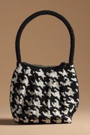 Houndstooth Beaded Mini Bag at Anthropologie