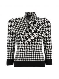 Houndstooth Bow Jumper by Alexander Mcqueen at Italist