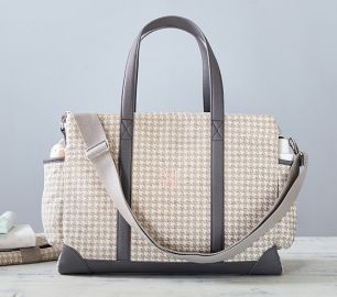 Houndstooth Classic Diaper Bag at Pottery Barn