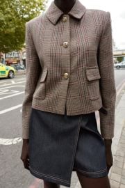 Houndstooth Cropped Blazer at Zara