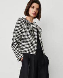 Houndstooth Double-Breasted Jacket at Ann Taylor