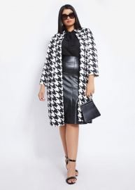 Houndstooth Longline Jacket by Ashley Stewart at Ashley Stewart