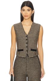 Houndstooth Tailored Vest at Revolve