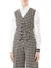 Houndstooth Wool-Blend Vest at Saks Fifth Avenue