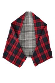 Houndstooth and plaid scarf at Boohoo