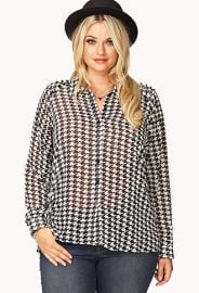 Houndstooth blouse at Forever 21