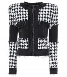 Houndstooth cotton-blend jacket at Mytheresa