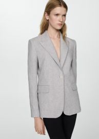 Houndstooth linen jacket - Women MANGO OUTLET USA at Mango Outlet