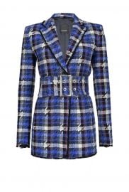 Houndstooth tweed blazer at Pinko