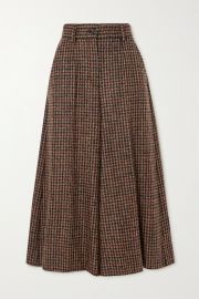 Houndstooth tweed culottes  at Net a Porter