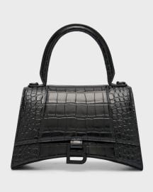 Hourglass Small Croc-Embossed Bag at Neiman Marcus