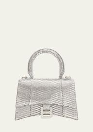 Hourglass XS Strassed Top Handle Bag by Balenciaga at Bergdorf Goodman