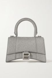 Hourglass XS glittered leather tote at Net a Porter