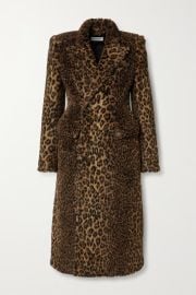 Hourglass double-breasted leopard-print faux fur coat at Net A Porter