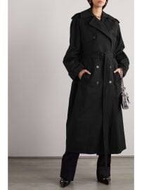 Hourglass oversized double-breasted wool and cotton-blend trench coat at Net a Porter