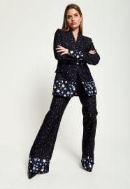 House Of Holland Star Print Trousers In Black House of Holland at House of Holland