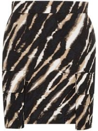 tie-dye zebra print mini skirt at Farfetch