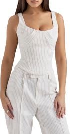 House of CB Selma Lace Up Corset Top at Nordstrom