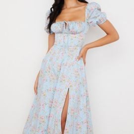 House of CB Tallulah Puff Sleeve Midi Dress at Nordstrom