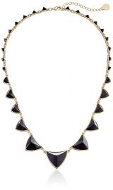 House of Harlow 1960 Gold-Plated Pyramid Station Black Necklace  21 quot at Amazon