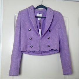House of Harlow 1960 Jackets amp Coats Nwt House Of Harlow 96 Revolve Purple Tweed Cropped Blazer Jacket Size Xs Poshmark at Poshmark
