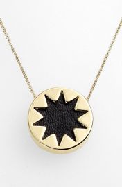 House of Harlow 1960 Mini Sunburst Pendant Necklace in Black at Nordstrom