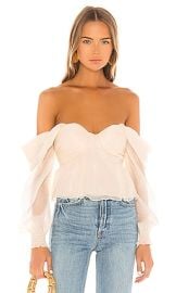 House of Harlow 1960 X Burna Blouse in Cream at Revolve