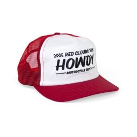 Howdy RCC Trucker Hat - RedWhite - Red Clouds Collective - Made in the USA at Red Clouds