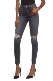 Hudson Jeans Barbara Distressed High Waist Ankle Skinny Jeans  Worn Kona    Nordstrom at Nordstrom