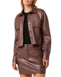 Hudson Oversized Faux Leather Shirt Bloomingdales at Bloomingdales