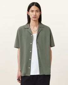 Hudson Relaxed Fit Ramskull Shirt VALLEY GREEN ALLSAINTS US at All Saints