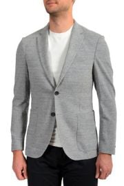 Hugo Boss Menaposs quotNewon1-Jquot Slim Fit Gray Two Button Blazer US 36R IT 46R eBay at eBay