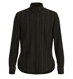 Hugo Mens Ermo Black Slim Fit Stripe Woven Button-Down Shirt SIZES L and XL 150 eBay at eBay