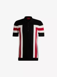Hugo Spolo Cotton Color Blocked Stripe Polo Shirt at Selfridges