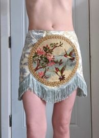 Hummingbird Needlepoint Mini Skirt at Kristin Mallison