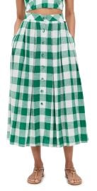 Hunter Bell Eva Skirt Emerald Check 10 at Shopbop
